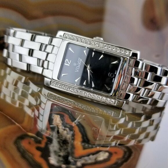 VISAGE Curvex Swarovski Crystal Watch main image 5
